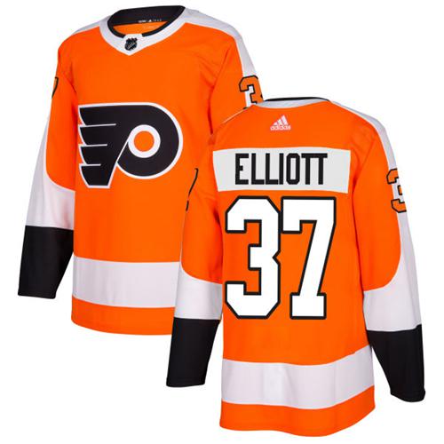 Adidas Men Philadelphia Flyers #37 Brian Elliott Orange Home Authentic Stitched NHL Jersey->philadelphia flyers->NHL Jersey